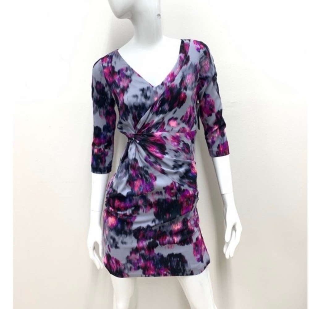 Purple and Black Petite Tummy Shaping Midi…